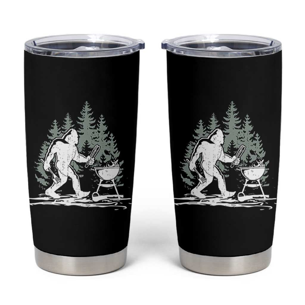 Bigfoot BBQ Tumbler Cup Funny Sasquatch Barbecue Dad Grill Gift