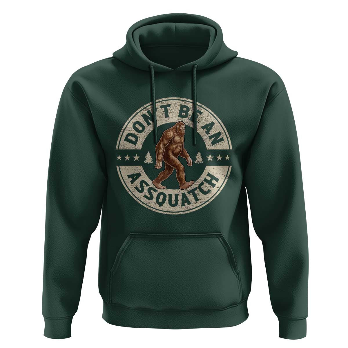 Funny Bigfoot Hoodie Don't Be An Assquatch Retro Outdoor - Wonder Print Shop
