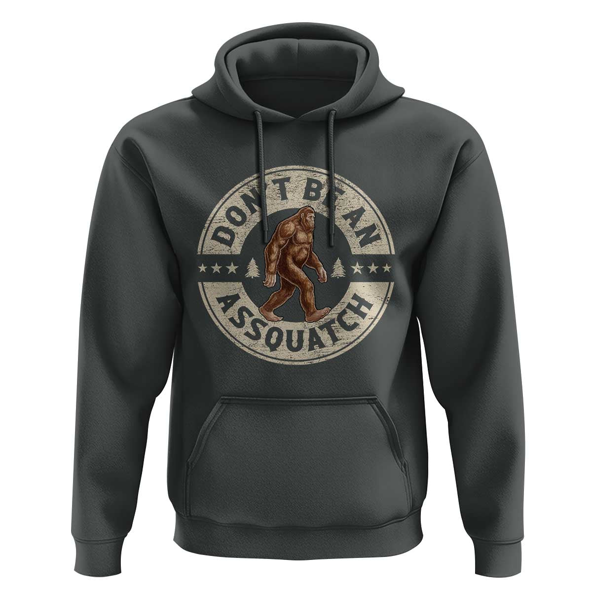 Funny Bigfoot Hoodie Don't Be An Assquatch Retro Outdoor - Wonder Print Shop