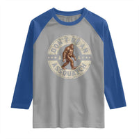 Funny Bigfoot Raglan Shirt Don't Be An Assquatch Retro Outdoor - Wonder Print Shop