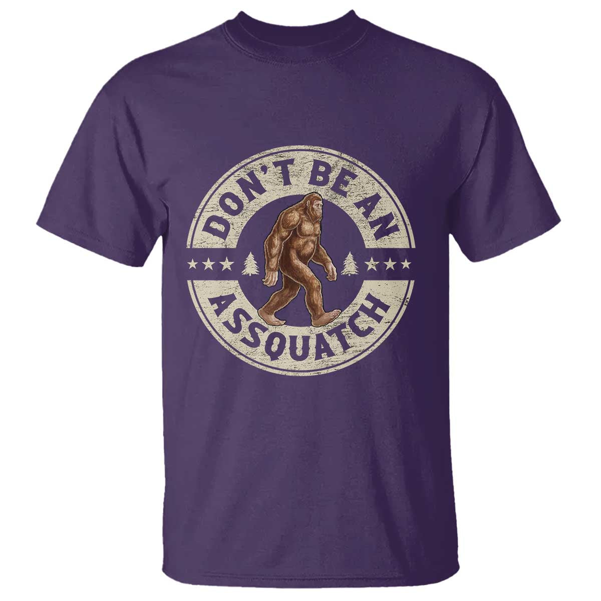 Funny Bigfoot T Shirt Don't Be An Assquatch Retro Outdoor - Wonder Print Shop
