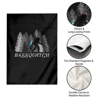 Funny Bigfoot Fishing Garden Flag Bassquatch Sasquatch In The Forest Yeti - Wonder Print Shop
