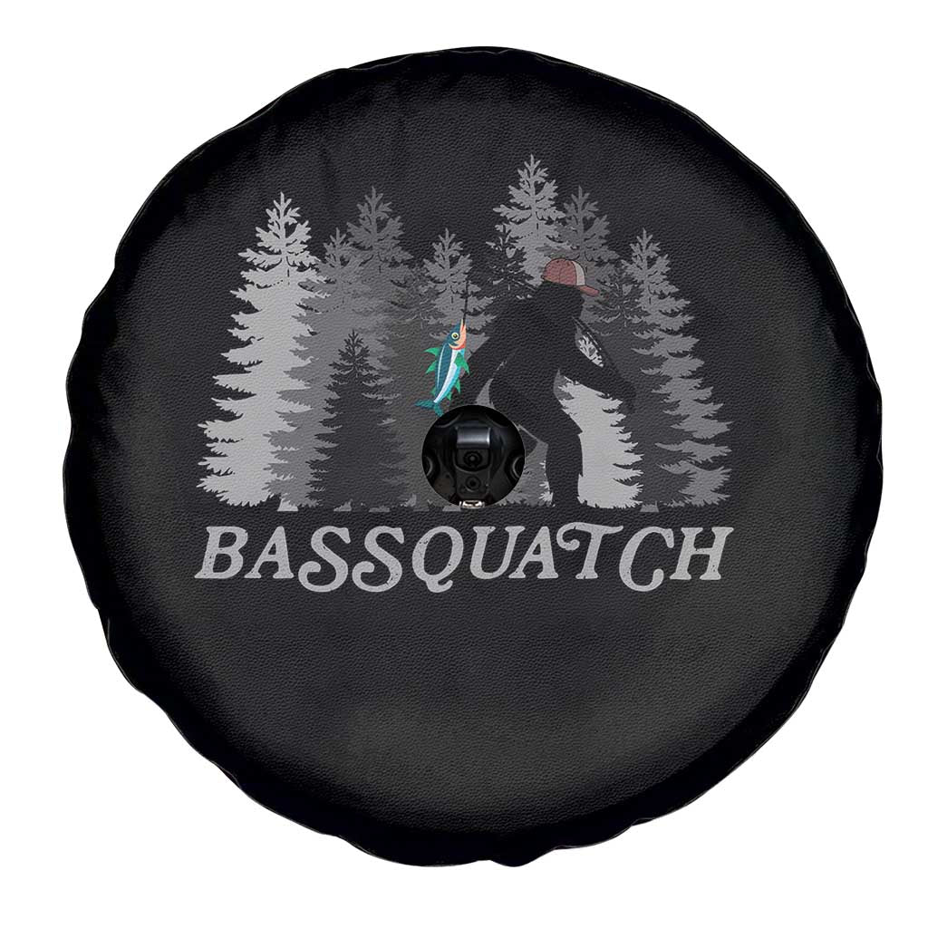 Funny Bigfoot Fishing Spare Tire Cover Bassquatch Sasquatch In The Forest Yeti - Wonder Print Shop