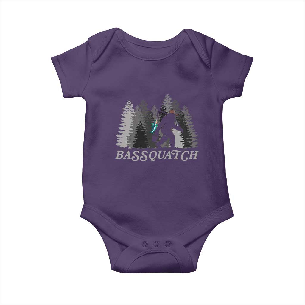 Funny Bigfoot Fishing Baby Onesie Bassquatch Sasquatch In The Forest Yeti - Wonder Print Shop