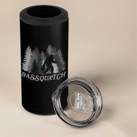 Funny Bigfoot Fishing 4 in 1 Can Cooler Tumbler Bassquatch Sasquatch In The Forest Yeti - Wonder Print Shop