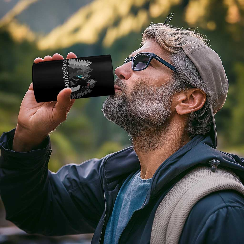 Funny Bigfoot Fishing 4 in 1 Can Cooler Tumbler Bassquatch Sasquatch In The Forest Yeti - Wonder Print Shop