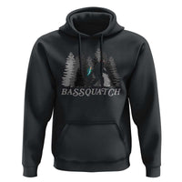 Funny Bigfoot Fishing Hoodie Bassquatch Sasquatch In The Forest Yeti - Wonder Print Shop