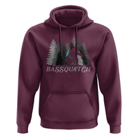 Funny Bigfoot Fishing Hoodie Bassquatch Sasquatch In The Forest Yeti - Wonder Print Shop