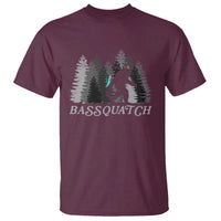 Funny Bigfoot Fishing T Shirt Bassquatch Sasquatch In The Forest Yeti - Wonder Print Shop
