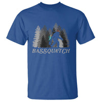 Funny Bigfoot Fishing T Shirt Bassquatch Sasquatch In The Forest Yeti - Wonder Print Shop