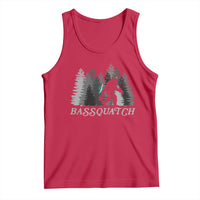 Funny Bigfoot Fishing Tank Top Bassquatch Sasquatch In The Forest Yeti - Wonder Print Shop
