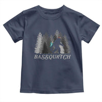 Funny Bigfoot Fishing Toddler T Shirt Bassquatch Sasquatch In The Forest Yeti - Wonder Print Shop