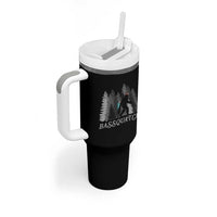 Funny Bigfoot Fishing Tumbler With Handle Bassquatch Sasquatch In The Forest Yeti - Wonder Print Shop
