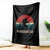 Retro Bigfoot Fishing Throw Blanket Funny Retro Sasquatch Bassquatch Fisherman - Wonder Print Shop