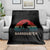 Retro Bigfoot Fishing Throw Blanket Funny Retro Sasquatch Bassquatch Fisherman - Wonder Print Shop