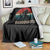 Retro Bigfoot Fishing Throw Blanket Funny Retro Sasquatch Bassquatch Fisherman - Wonder Print Shop