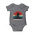Retro Bigfoot Fishing Baby Onesie Funny Retro Sasquatch Bassquatch Fisherman - Wonder Print Shop