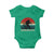 Retro Bigfoot Fishing Baby Onesie Funny Retro Sasquatch Bassquatch Fisherman - Wonder Print Shop