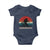 Retro Bigfoot Fishing Baby Onesie Funny Retro Sasquatch Bassquatch Fisherman - Wonder Print Shop