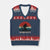 Retro Bigfoot Fishing V-Neck Knit Sweater Vest Funny Retro Sasquatch Bassquatch Fisherman - Wonder Print Shop