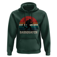 Retro Bigfoot Fishing Hoodie Funny Retro Sasquatch Bassquatch Fisherman - Wonder Print Shop
