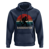 Retro Bigfoot Fishing Hoodie Funny Retro Sasquatch Bassquatch Fisherman - Wonder Print Shop