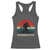 Retro Bigfoot Fishing Racerback Tank Top Funny Retro Sasquatch Bassquatch Fisherman - Wonder Print Shop