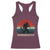 Retro Bigfoot Fishing Racerback Tank Top Funny Retro Sasquatch Bassquatch Fisherman - Wonder Print Shop