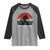 Retro Bigfoot Fishing Raglan Shirt Funny Retro Sasquatch Bassquatch Fisherman - Wonder Print Shop