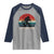 Retro Bigfoot Fishing Raglan Shirt Funny Retro Sasquatch Bassquatch Fisherman - Wonder Print Shop