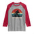 Retro Bigfoot Fishing Raglan Shirt Funny Retro Sasquatch Bassquatch Fisherman - Wonder Print Shop