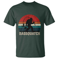 Retro Bigfoot Fishing T Shirt Funny Retro Sasquatch Bassquatch Fisherman - Wonder Print Shop