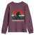 Retro Bigfoot Fishing Youth Sweatshirt Funny Retro Sasquatch Bassquatch Fisherman - Wonder Print Shop