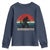 Retro Bigfoot Fishing Youth Sweatshirt Funny Retro Sasquatch Bassquatch Fisherman - Wonder Print Shop