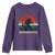 Retro Bigfoot Fishing Youth Sweatshirt Funny Retro Sasquatch Bassquatch Fisherman - Wonder Print Shop