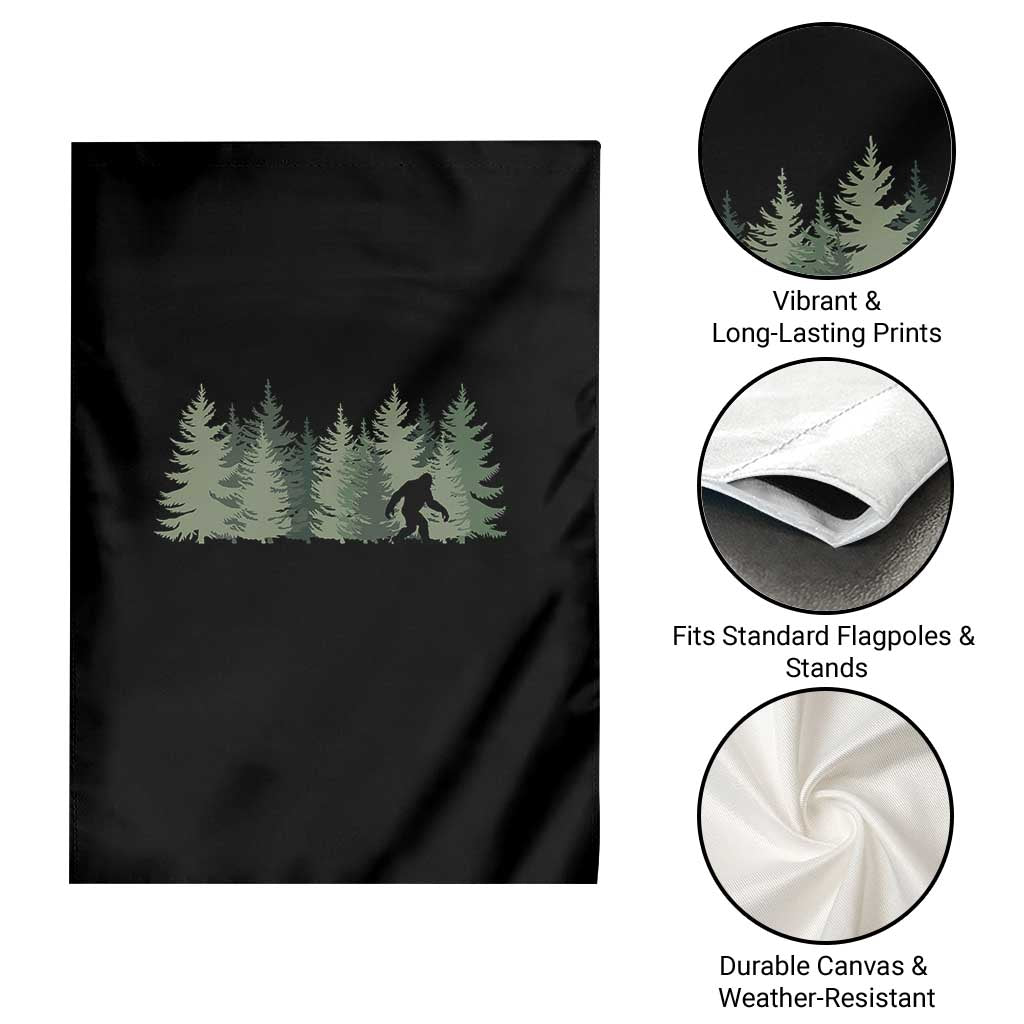 Bigfoot In The Forest Sasquatch Yeti Garden Flag - Wonder Print Shop