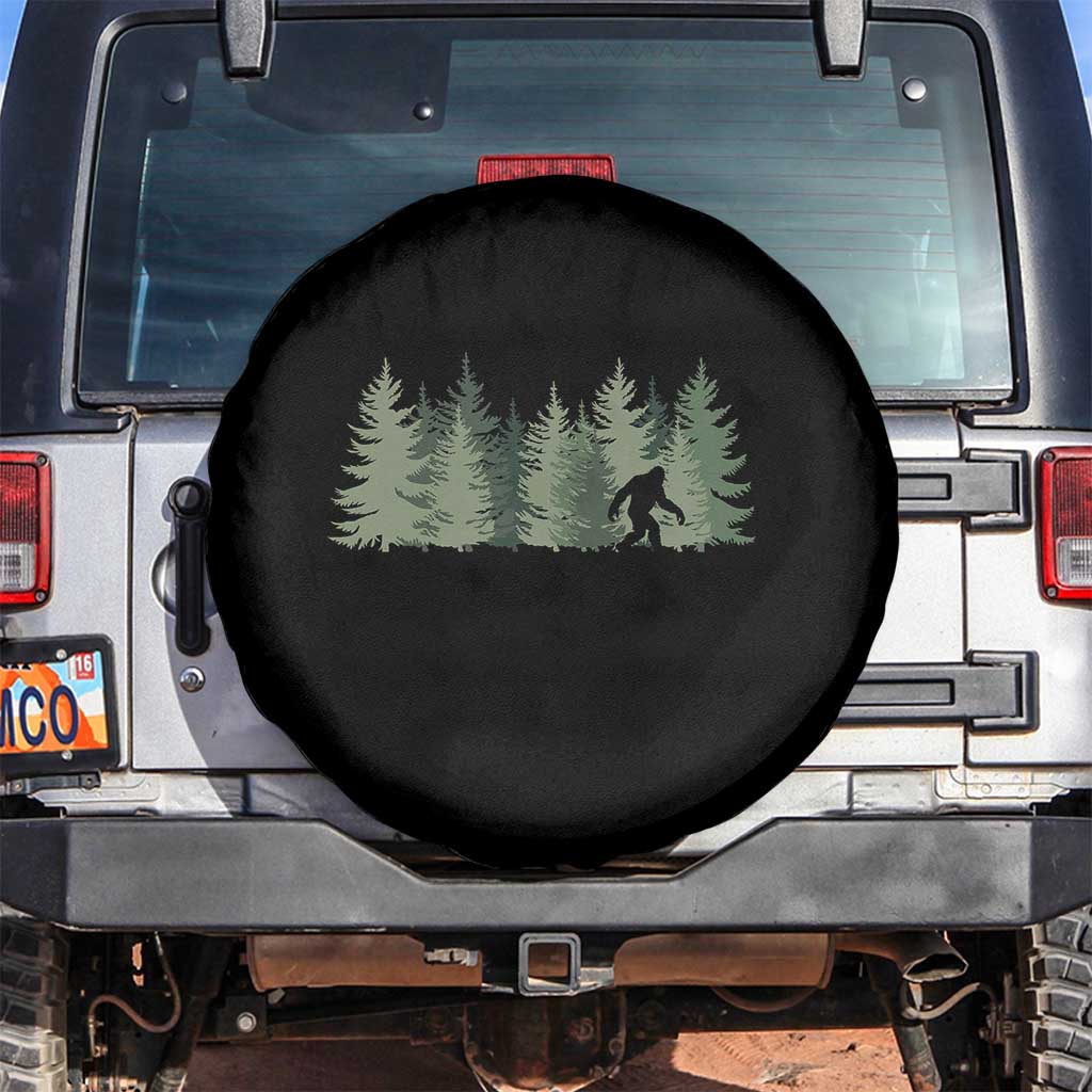 Bigfoot In The Forest Sasquatch Yeti Spare Tire Cover - Wonder Print Shop