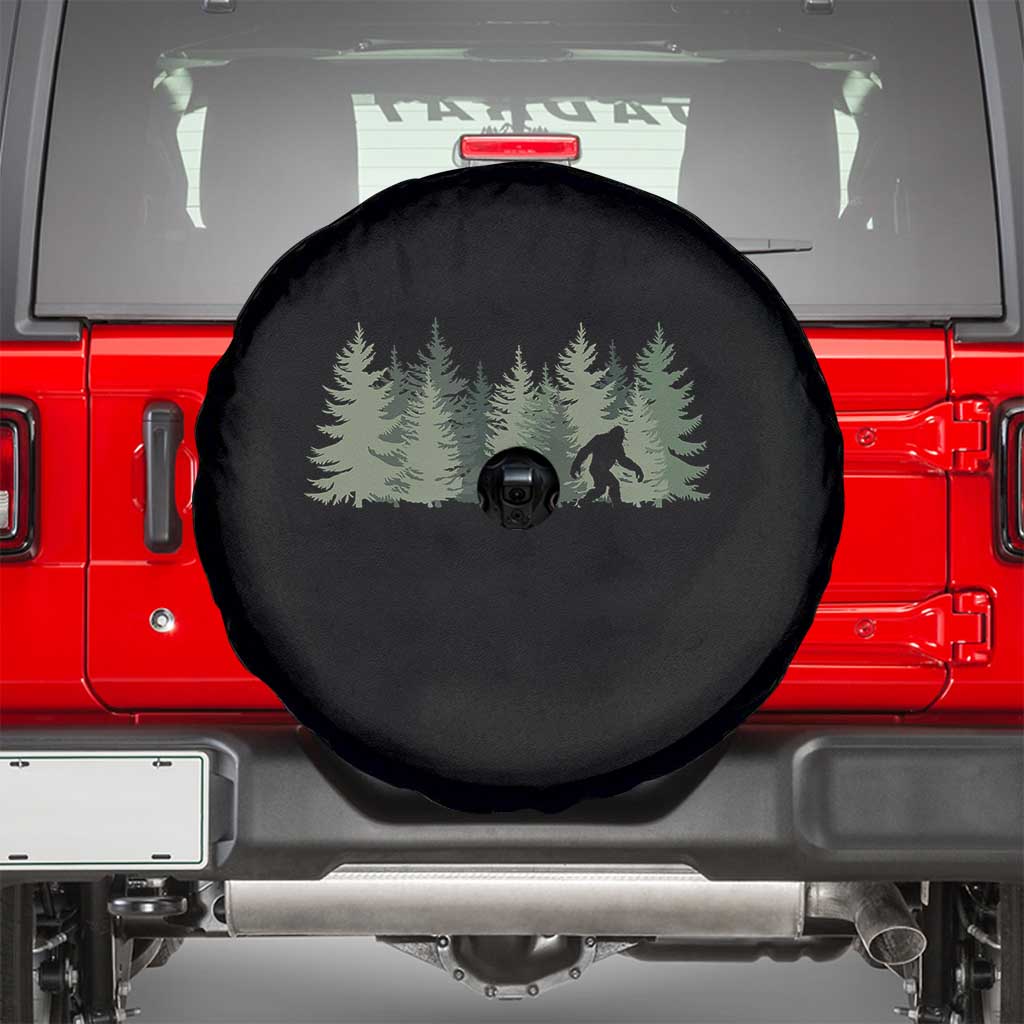 Bigfoot In The Forest Sasquatch Yeti Spare Tire Cover - Wonder Print Shop