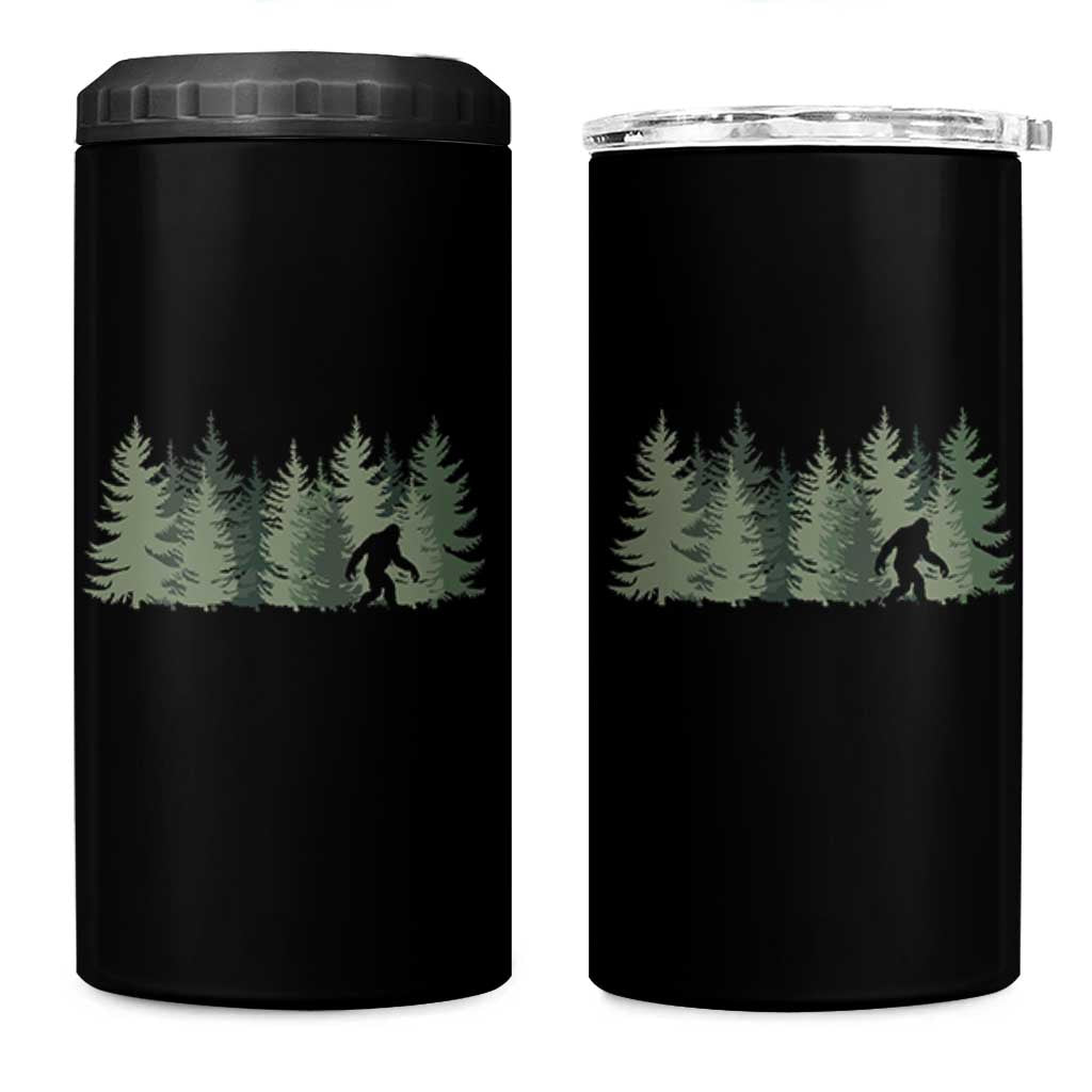 Bigfoot In The Forest Sasquatch Yeti 4 in 1 Can Cooler Tumbler - Wonder Print Shop