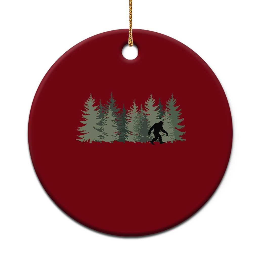 Bigfoot In The Forest Sasquatch Yeti Ceramic Ornament - Wonder Print Shop