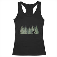 Bigfoot In The Forest Sasquatch Yeti Racerback Tank Top - Wonder Print Shop