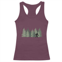 Bigfoot In The Forest Sasquatch Yeti Racerback Tank Top - Wonder Print Shop