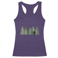 Bigfoot In The Forest Sasquatch Yeti Racerback Tank Top - Wonder Print Shop