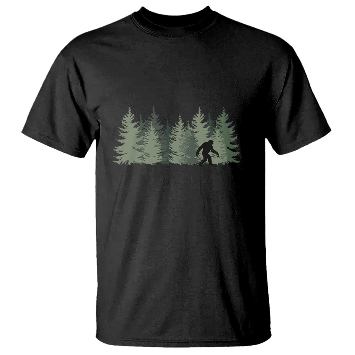 Bigfoot In The Forest Sasquatch Yeti T Shirt - Wonder Print Shop