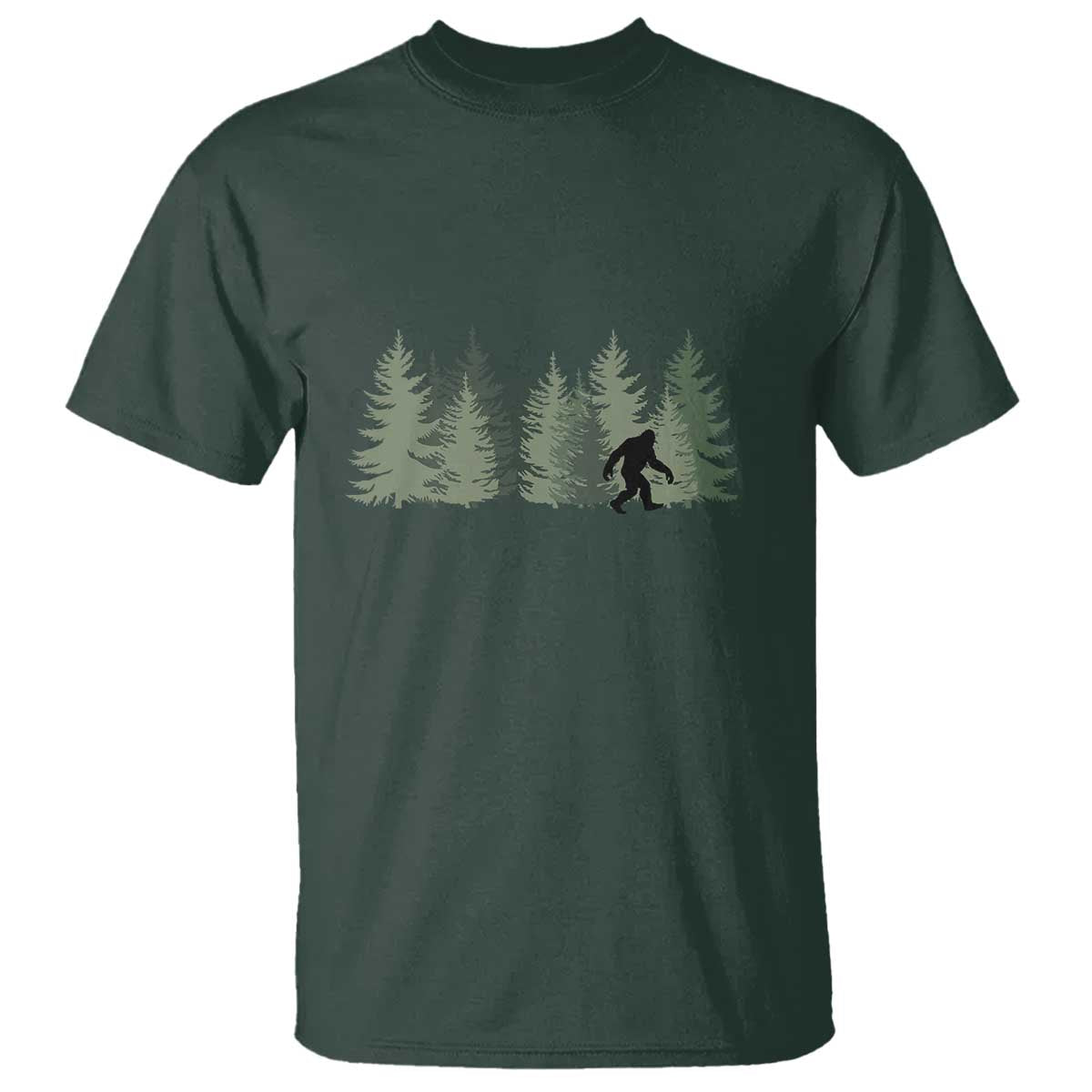 Bigfoot In The Forest Sasquatch Yeti T Shirt - Wonder Print Shop