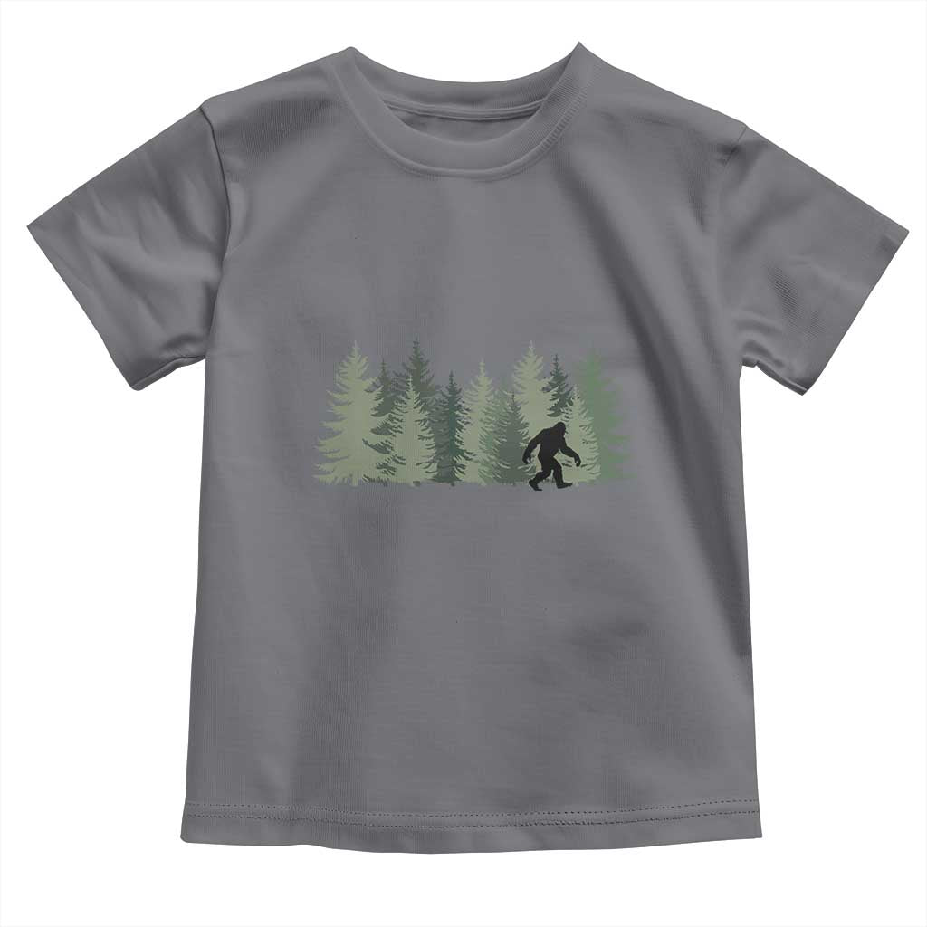 Bigfoot In The Forest Sasquatch Yeti Toddler T Shirt - Wonder Print Shop
