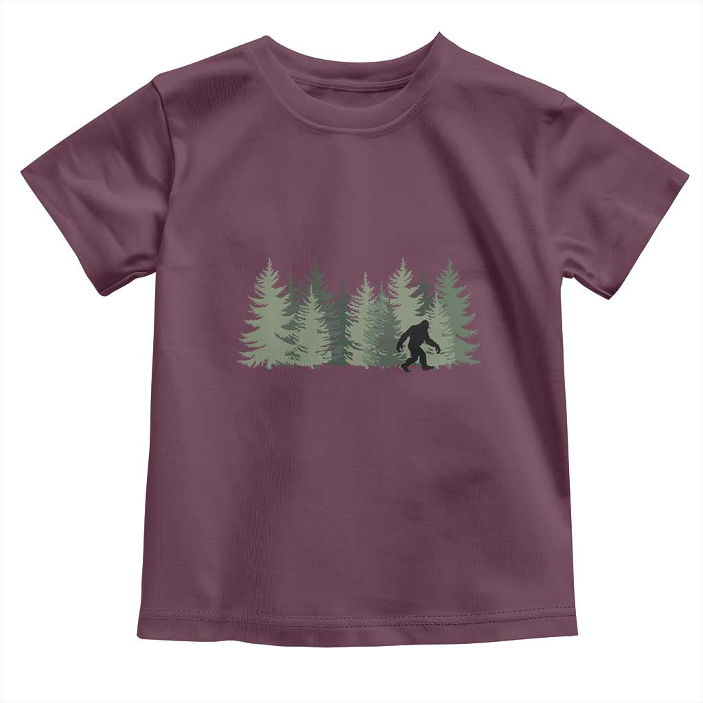 Bigfoot In The Forest Sasquatch Yeti Toddler T Shirt - Wonder Print Shop