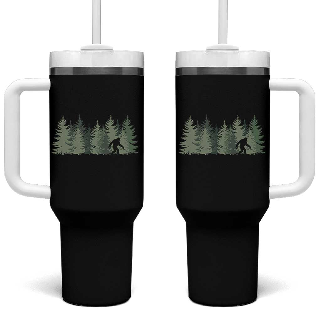 Bigfoot In The Forest Sasquatch Yeti Tumbler With Handle - Wonder Print Shop