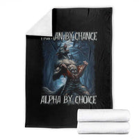 Human By Chance Alpha By Choice Wolf Throw Blanket Vintage 90s Style Wolf Sigma Emo Meme - Wonder Print Shop