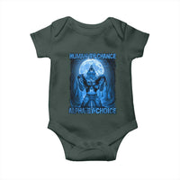 Funny Human By Chance Alpha By Choice Baby Onesie Vintage 90s Alpha Wolf